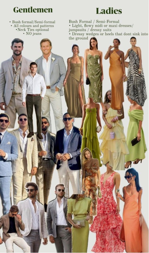 Inspiración de looks Garden Formal para hombres y mujeres